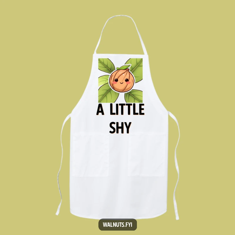 Funny Shy Walnut Apron: Cook with a Gentle Smile