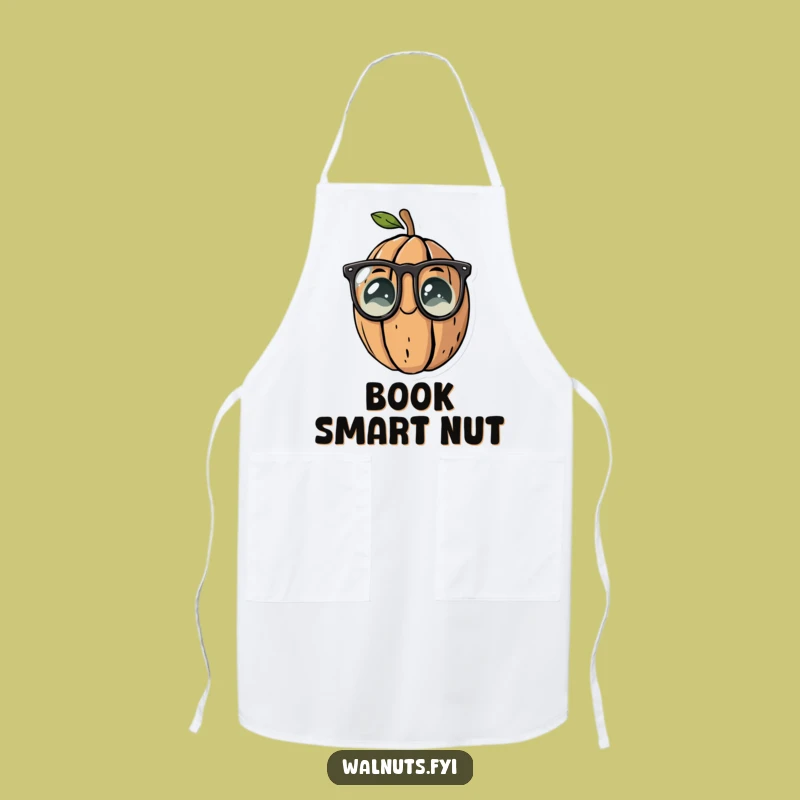 Funny Walnut Glasses Apron: Cook with Scholarly Humor!