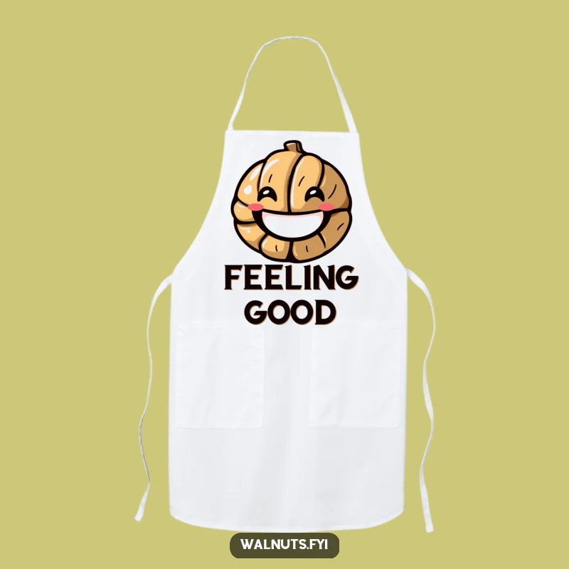 Funny Grinning Walnut Apron - Chef's Hilarious Smiling Gift!