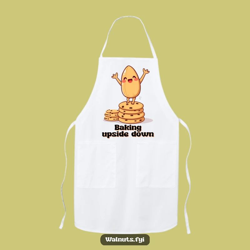 Funny Almond Handstand Cookie Apron - Whimsical Kitchen Accessory Gift