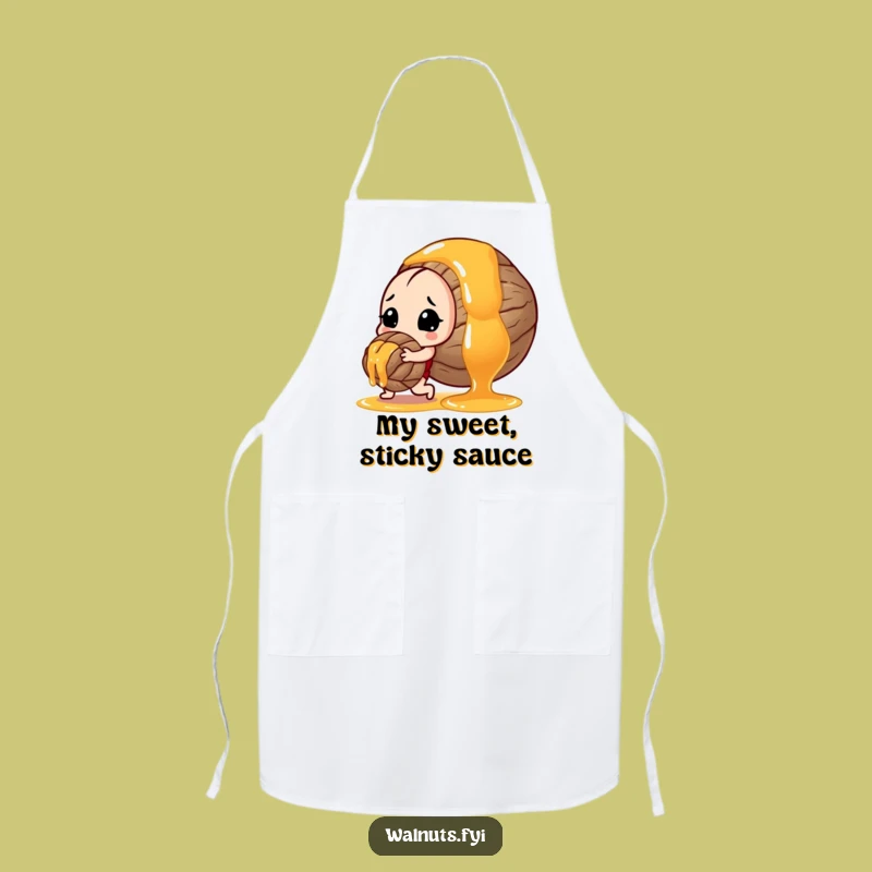Funny Determined Walnut Pushing Honey Apron - Kitchen Humor for Cooks