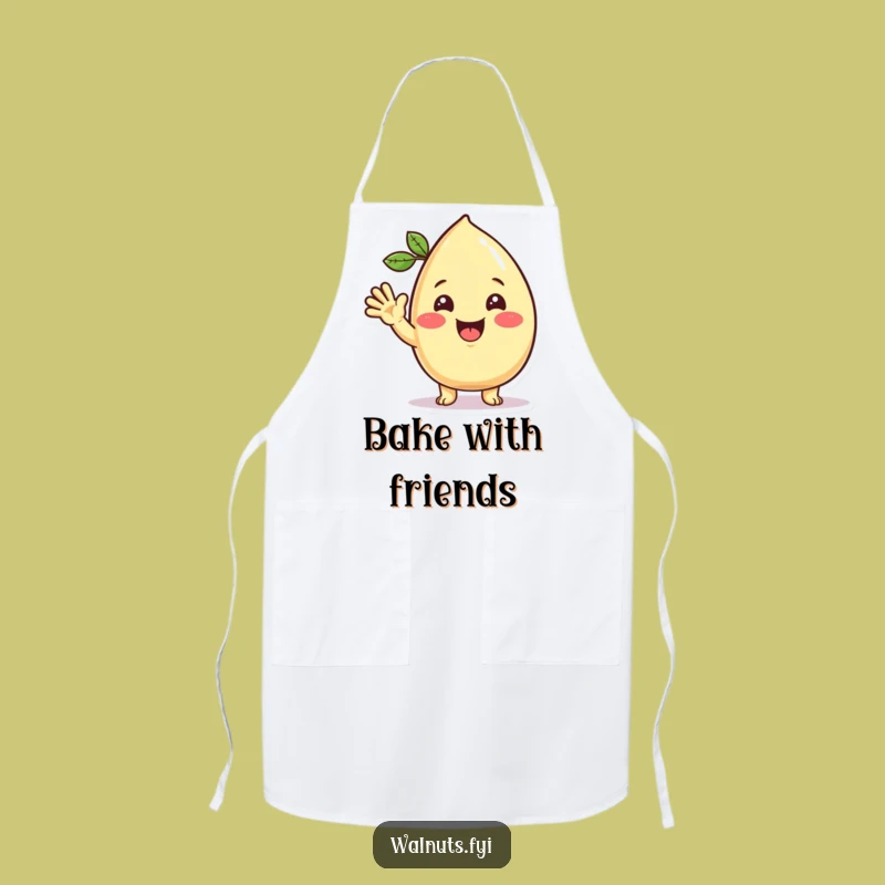 Funny Kawaii Cashew Wave Apron - Welcome Guests with Culinary Charm