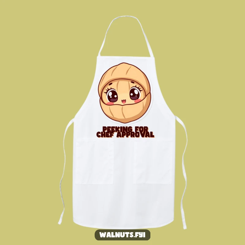 Funny Peeking Walnut Apron - Cute Kitchen Surprise