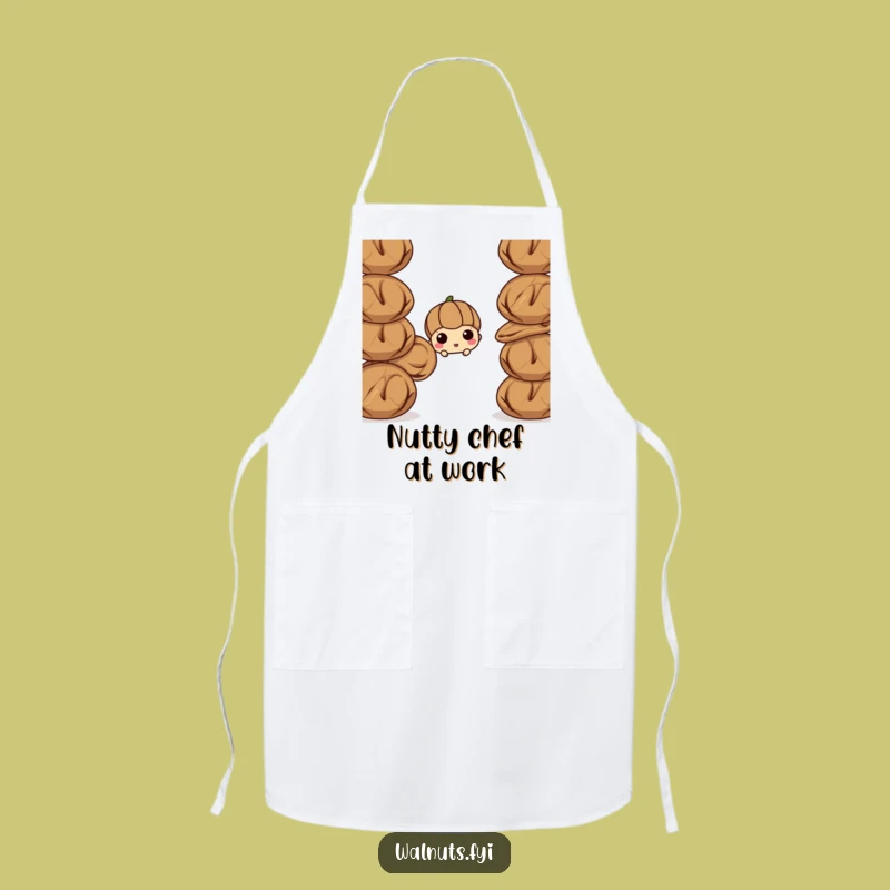 Funny Walnut Apron - Nutty Chef Style - A Hilarious Kitchen Funny Gift!