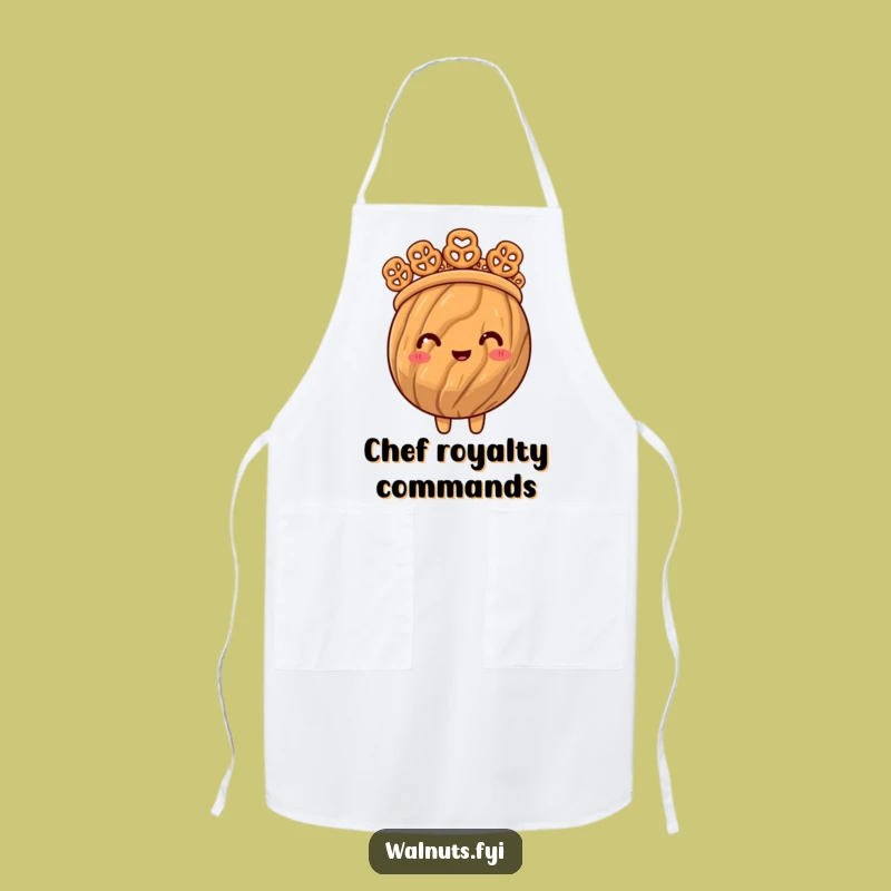 Funny Walnut King Crown Apron - Regal Kitchen Attire