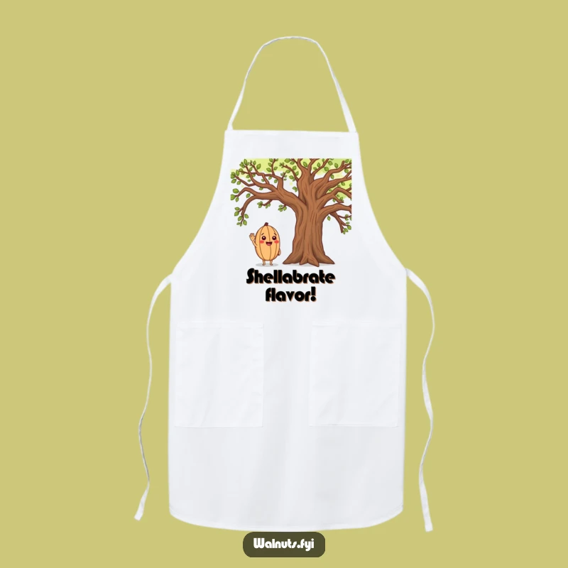 Funny Walnut Salutes Oak Tree Apron: Chef's Cheerful Kitchen Style