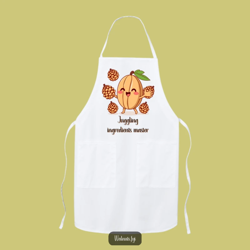 Funny Juggling Walnut Apron - Hilarious Kitchen Wear for Playful Cooks Gift