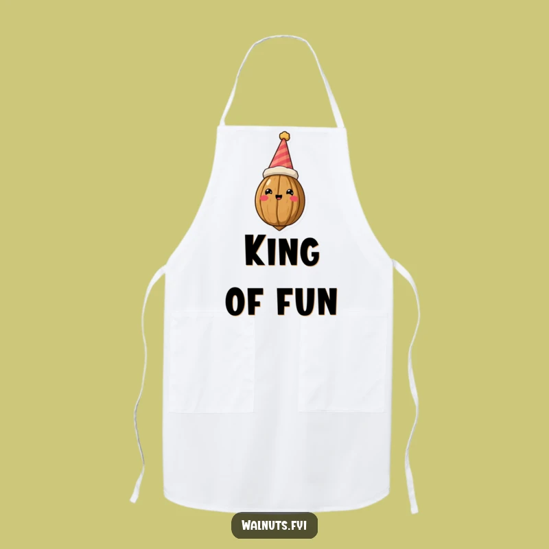 Funny Crowned Walnut Apron - Cook Up Laughs in the Kitchen!