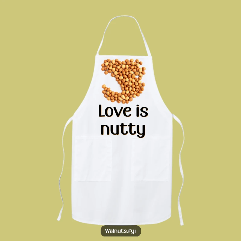 Funny Nut Heart Apron: Cook with Love and Humorous Flair!