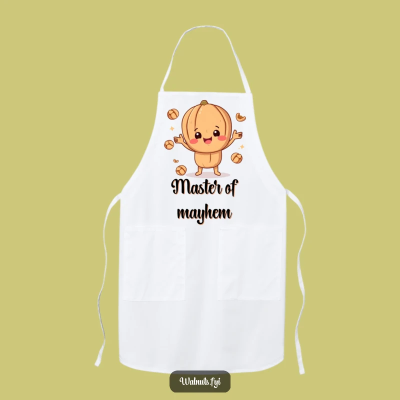 Happy Juggling Walnut Apron: Funny Kitchen Style, Hilarious Chef Gift