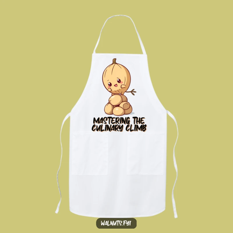 Funny Kawaii Pine Nut Apron - Determined Climber for Kitchen Goals and Humor