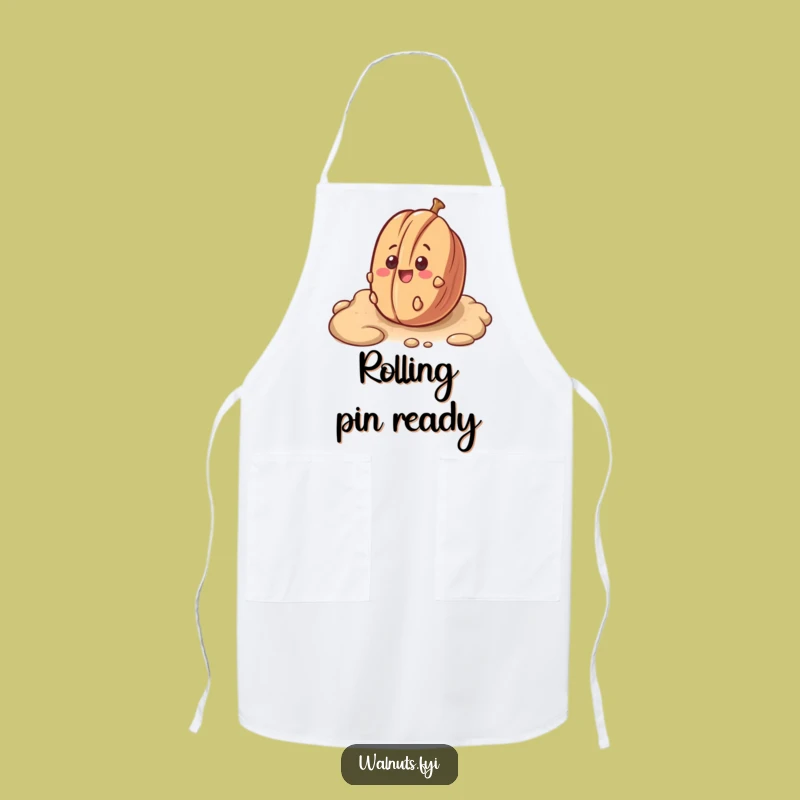 Funny Surprised Pecan Rolling Apron - Whimsical Kitchen Accessory Gift