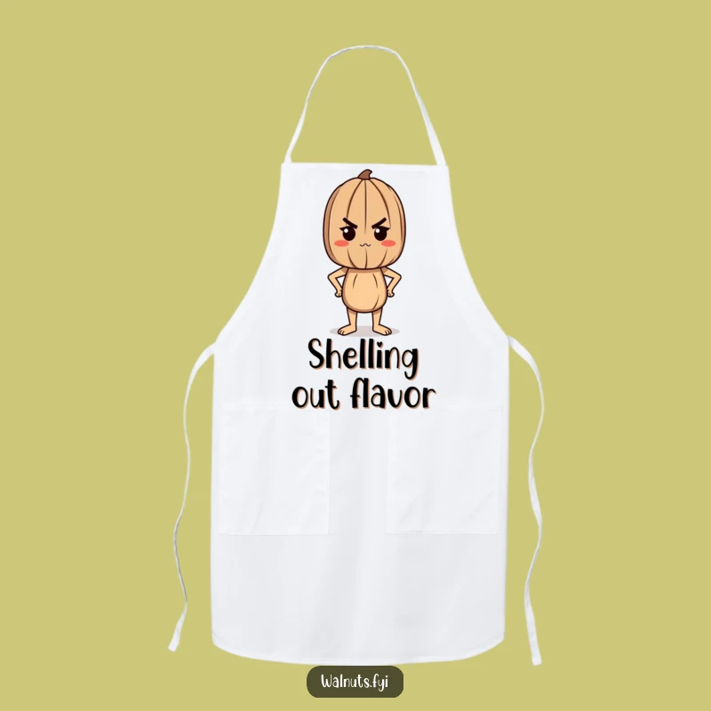Funny Determined Walnut Apron, Cook with Pride and Determination