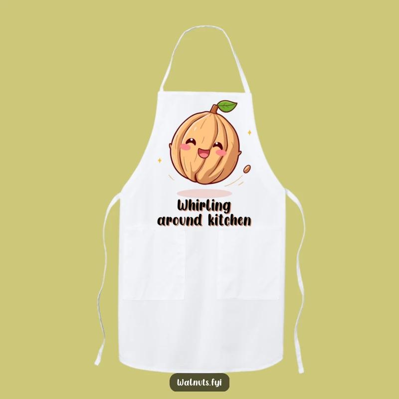 Funny Playful Walnut Apron: Cook Up Some Hilarious Fun!
