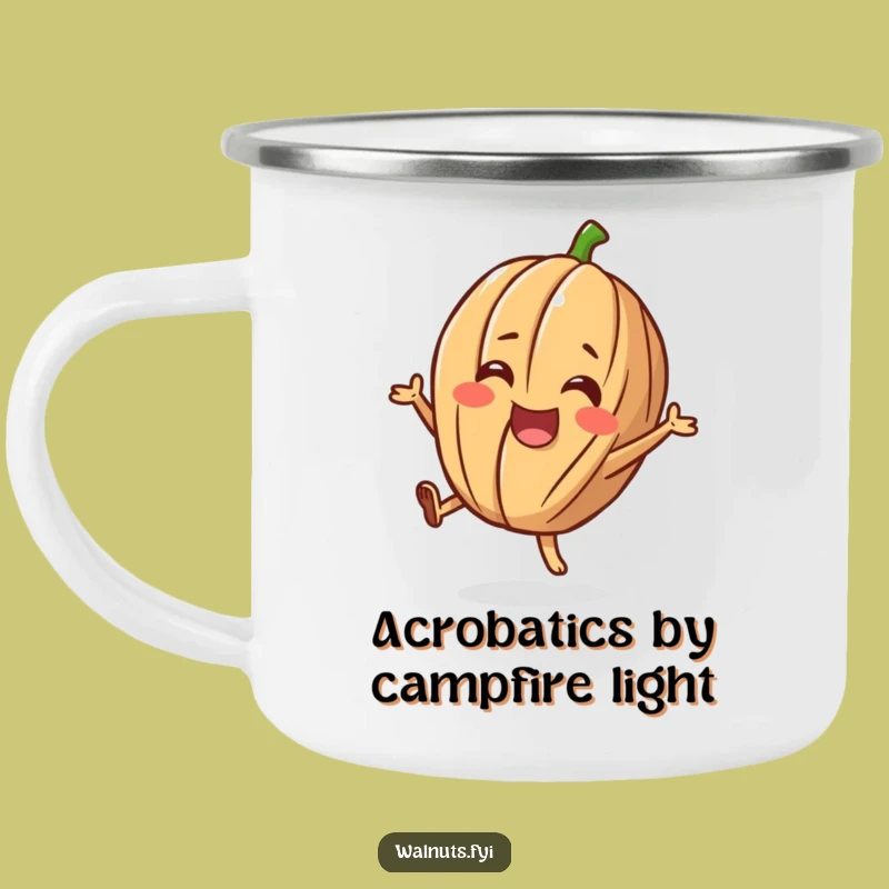 Funny Flipping Walnut Camping Mug - Cheerful Outdoor Fun
