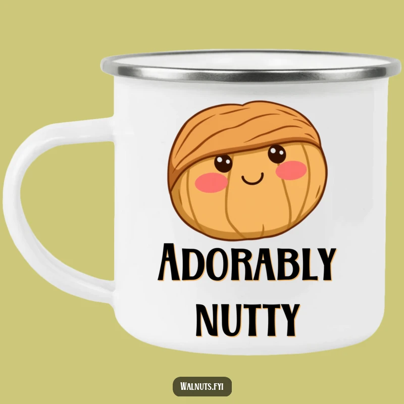 Kawaii Walnut Camping Mug - Cute Sips for Your Adventures!