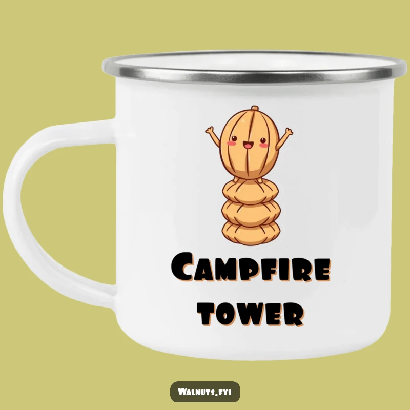 Adventure Funny Kawaii Walnut Balance Camping Mug - Campfire Stunts Guaranteed