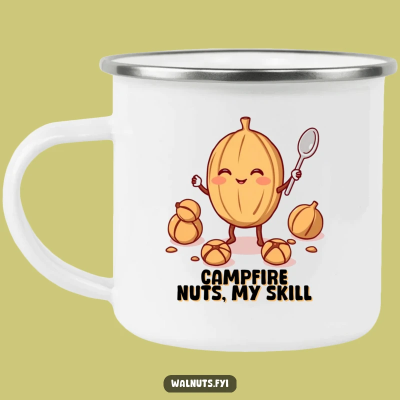 Funny Walnut Juggler Camping Mug: Nutty Outdoor Sips, Humorous Gift