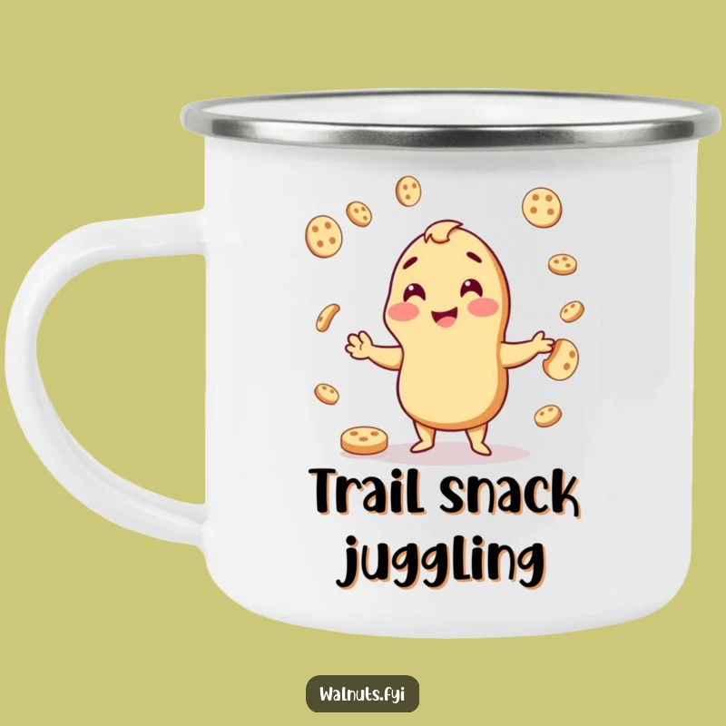 Funny Juggling Cashew Cookie Camping Mug - Outdoor Treat Gift