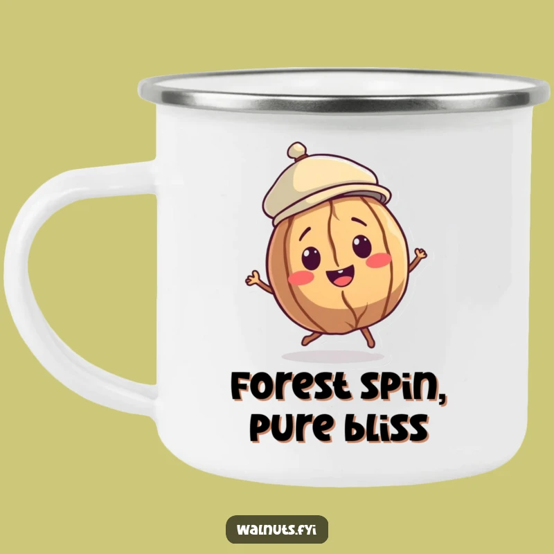 Funny Walnut Dancer Camping Mug: Durable Fun Design, Great Outdoor Gift