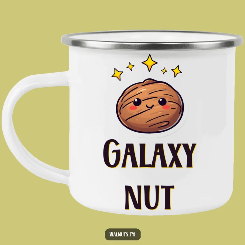 Cosmic Walnut Camping Mug - Starry Sips for Your Adventures!