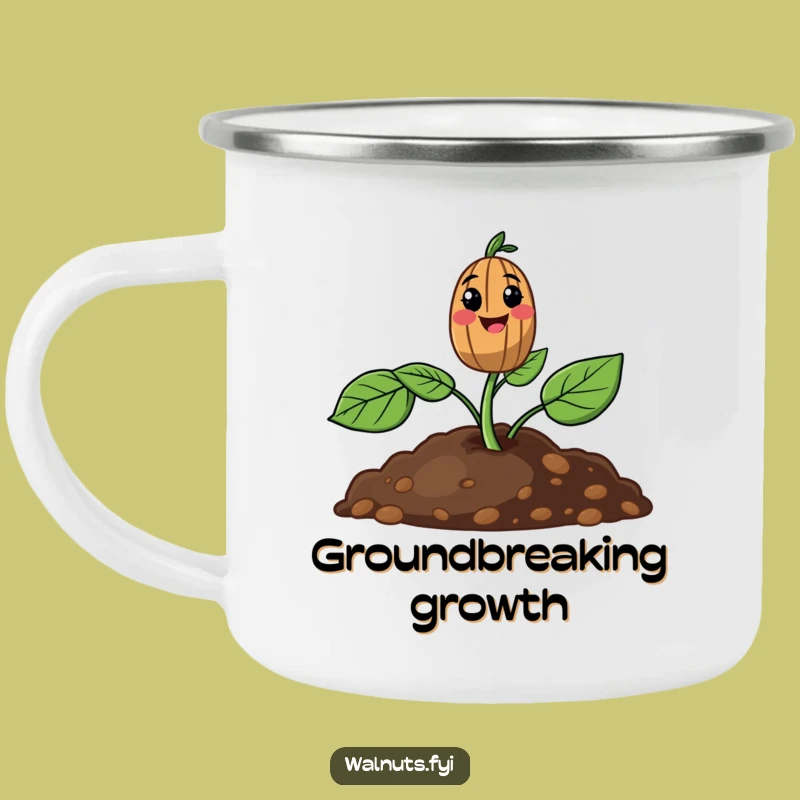 Funny Walnut Sprout Camping Mug: Adventure with a Side of Humor