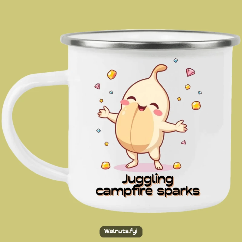 Funny Delighted Macadamia Juggler Camping Mug - Sip in Sparkle Outdoors