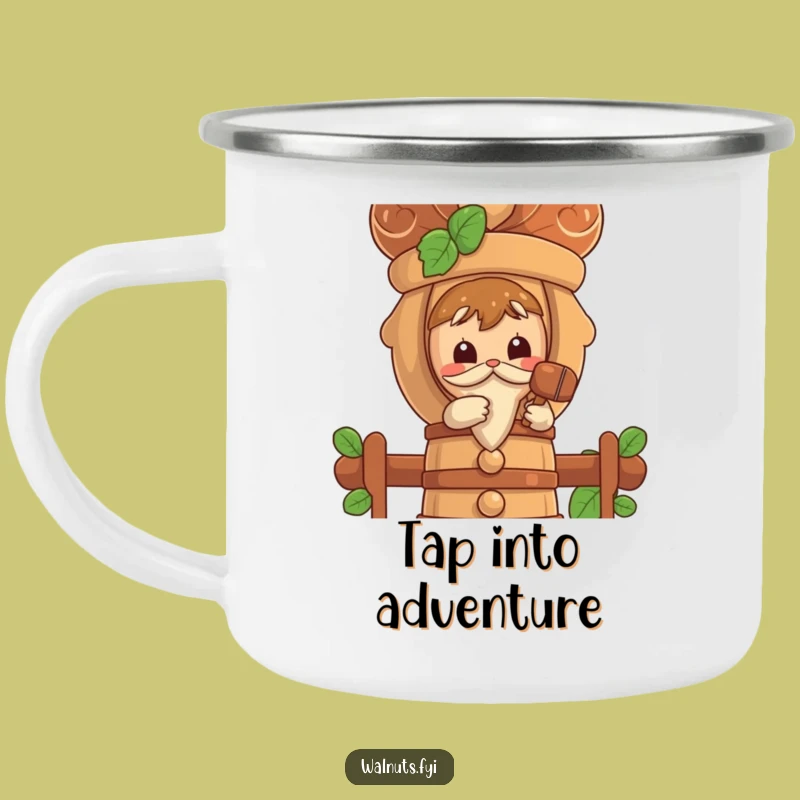 Funny Curious Walnut Nutcracker Camping Mug - Adventure & Intrigue