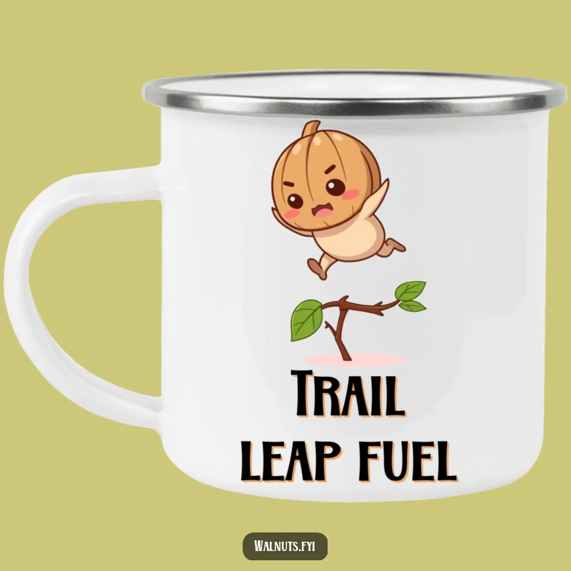 Funny Jumping Walnut Camping Mug: Adventure with Grit, Perfect Funny Gift