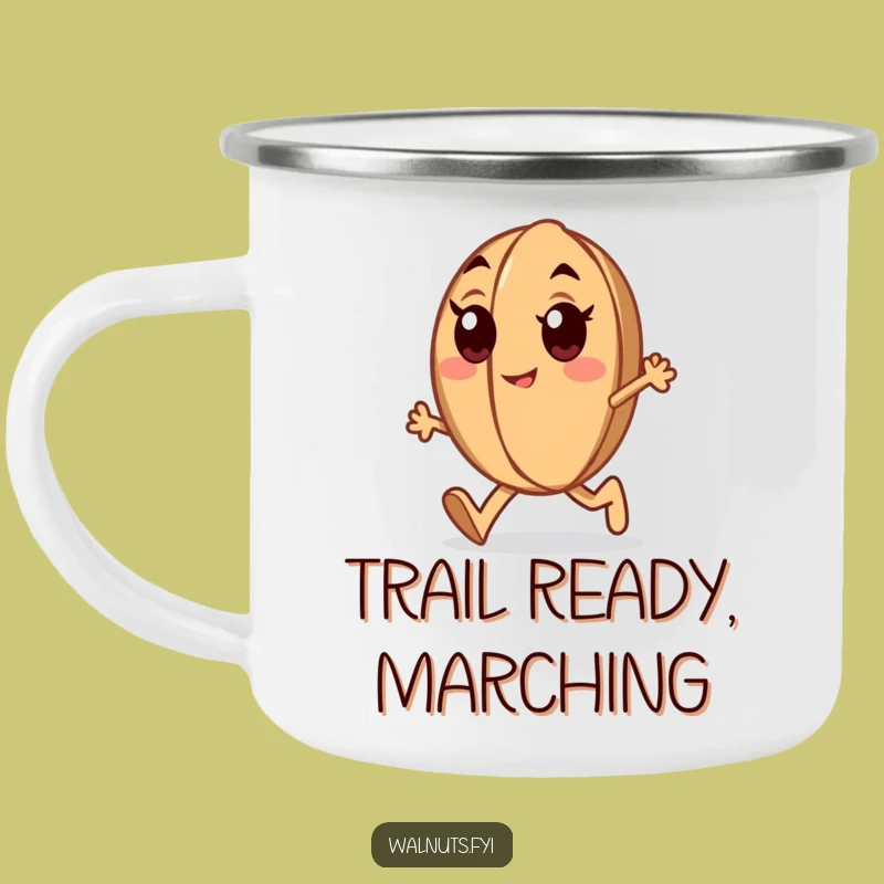 Funny Determined Walnut Camping Mug: Your Motivational Companion for Adventures