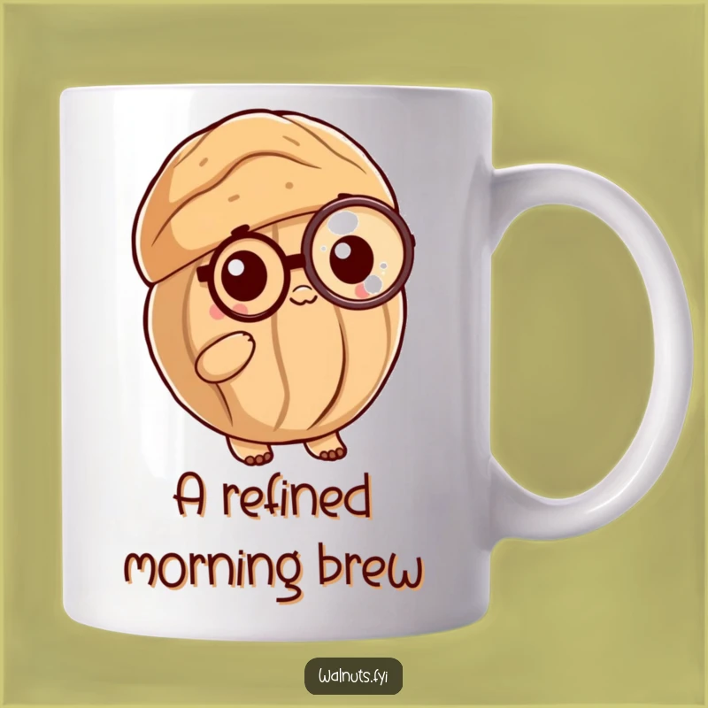 Funny Posh Walnut Mug: Sophisticated Nutty Humor for Your Morning Brew Gift