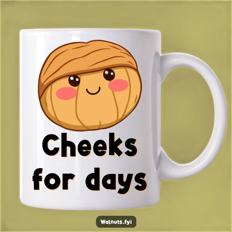 Kawaii Walnut Mug - Adorable & Funny Gift for Nut Lovers!