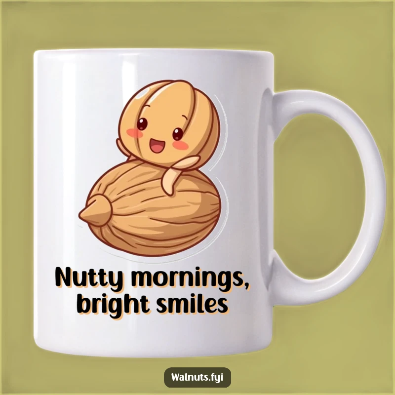 Funny Delighted Walnut Riding Nut Mug - Joyful Gift for Nut Lovers