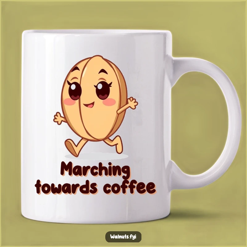 Funny Determined Walnut Mug: March Forward with This Humorous Motivational Gift