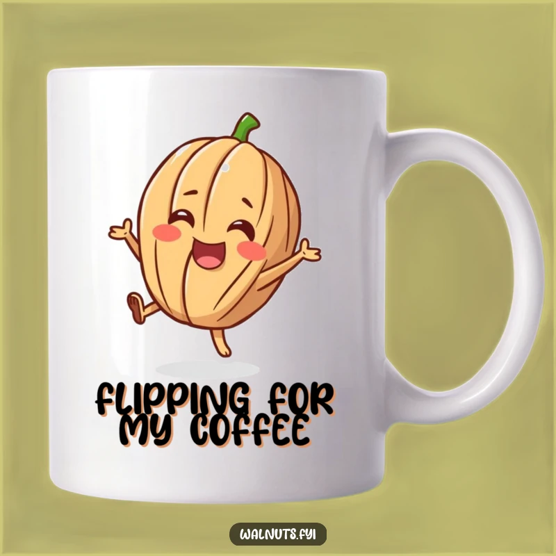 Funny Flipping Walnut Mug - Joyful & Hilarious Gift Idea