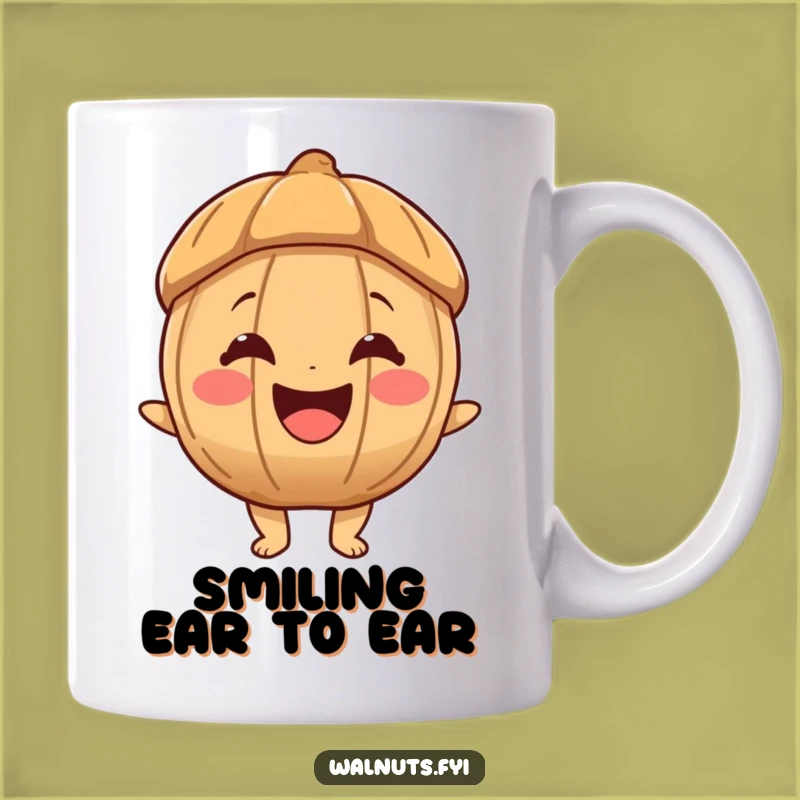 Funny Joyous Walnut Mug, Spread Happiness with Every Sip