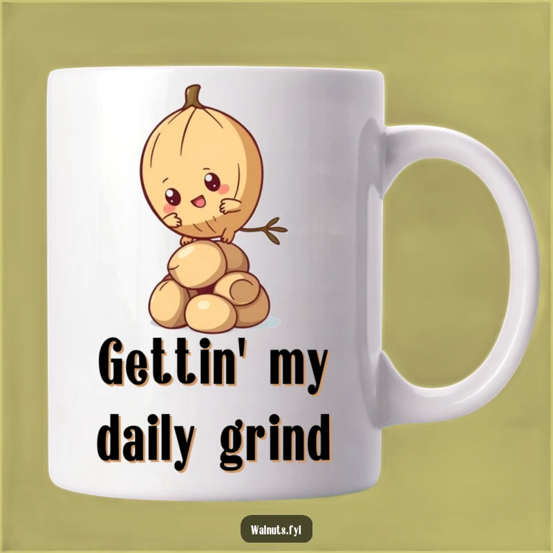 Funny Kawaii Pine Nut Mug - Determined Climber for a Motivational, Humorous Gift