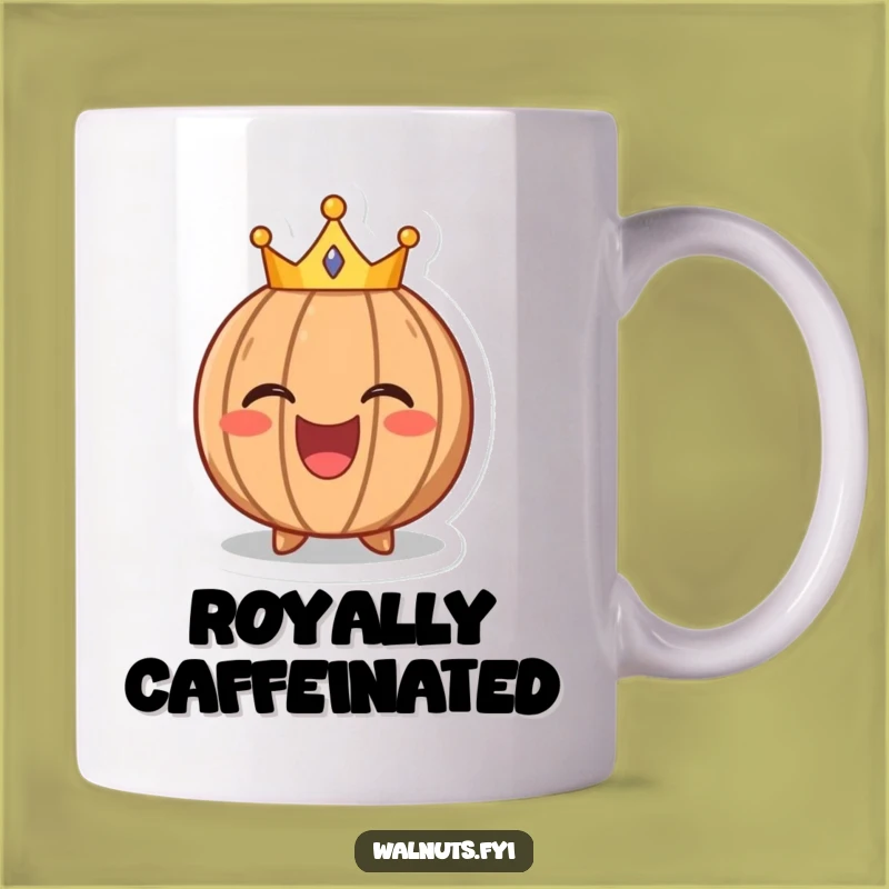 Funny Laughing Walnut Mug: Royal Chuckles Gift for Kings & Queens
