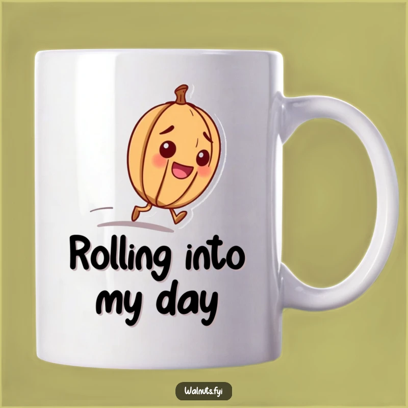 Funny Rolling Walnut Mug - Determined & Hilarious Gift