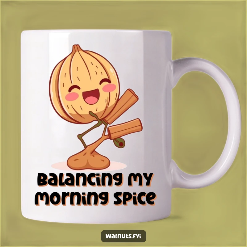 Funny Thrilled Walnut Cinnamon Branch Mug - Excited Nutty Gift