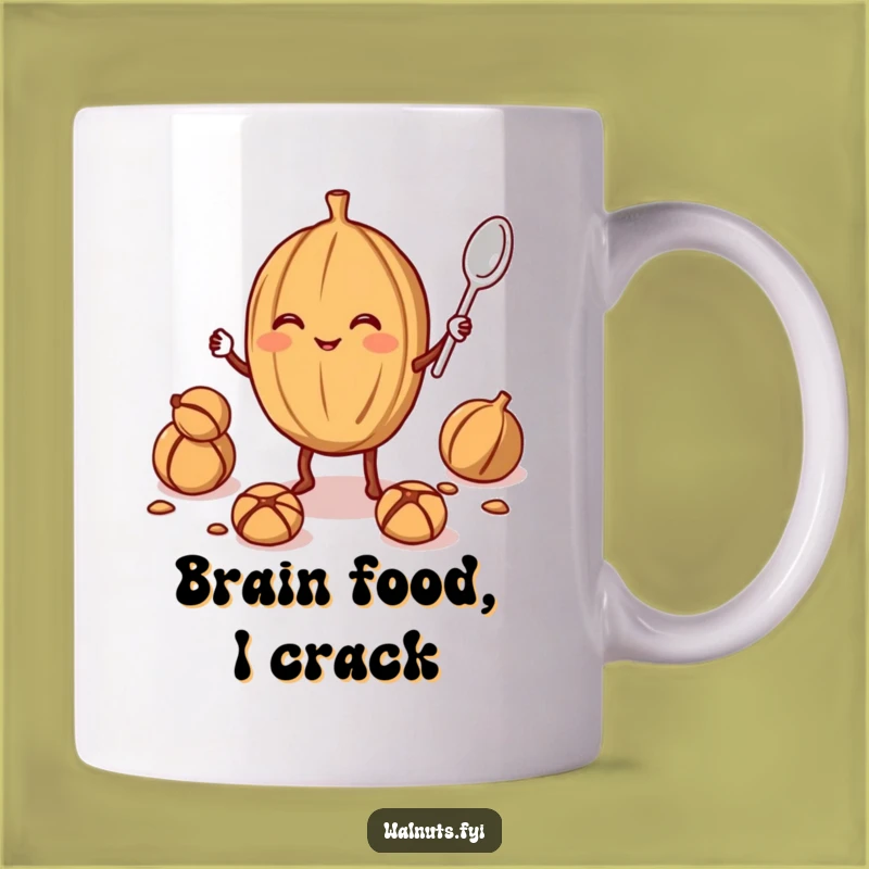 Funny Walnut Juggler Mug: Nutty Skills Display, Perfect Humorous Gift for Chefs