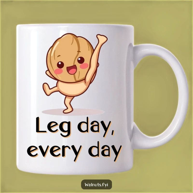 Funny Happy Walnut Cartwheel Mug - Energetic & Comical Gift