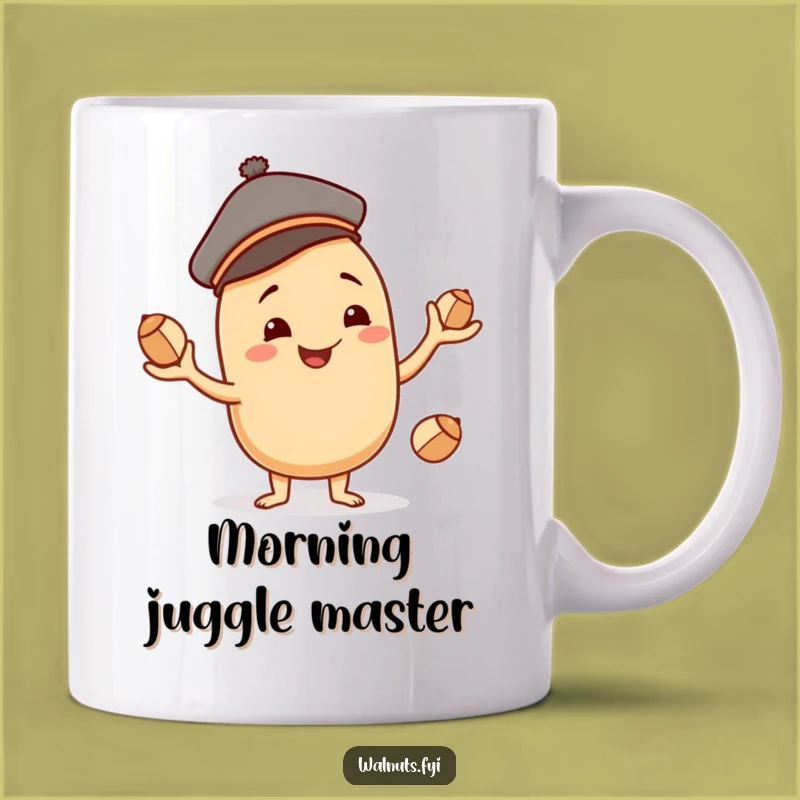 Funny Juggling Cashew Mug - Skillful & Amusing Gift for a Multi-Tasker!