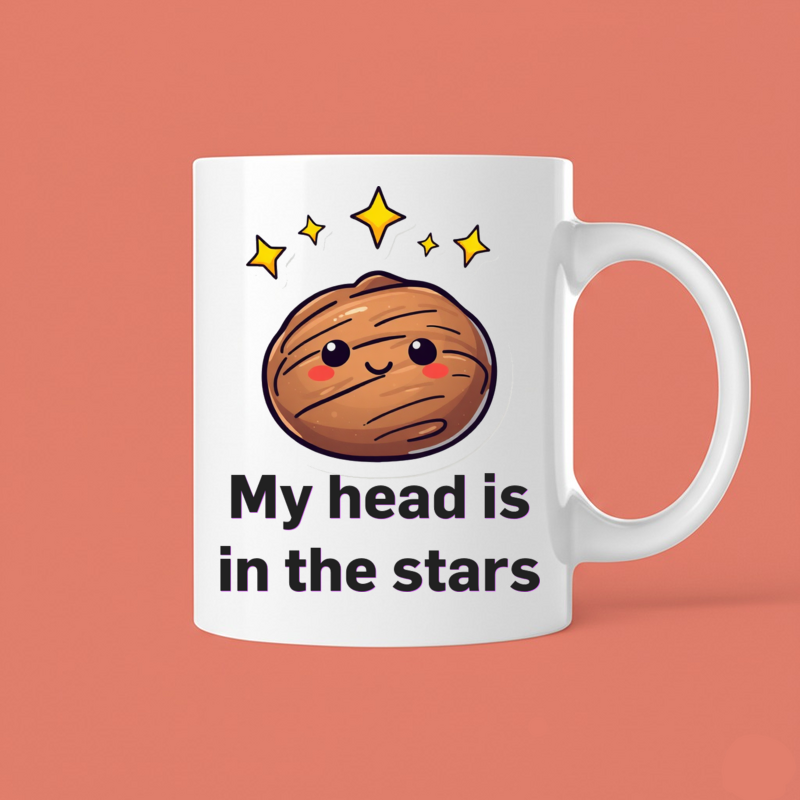 Walnut Head Star Coffee Mug for Dreamers 