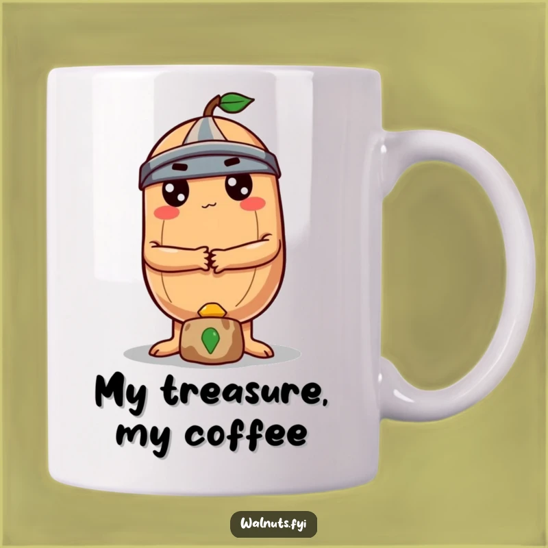 Funny Brazil Nut Guard Mug, Determined Protector Humor for a Unique Gift