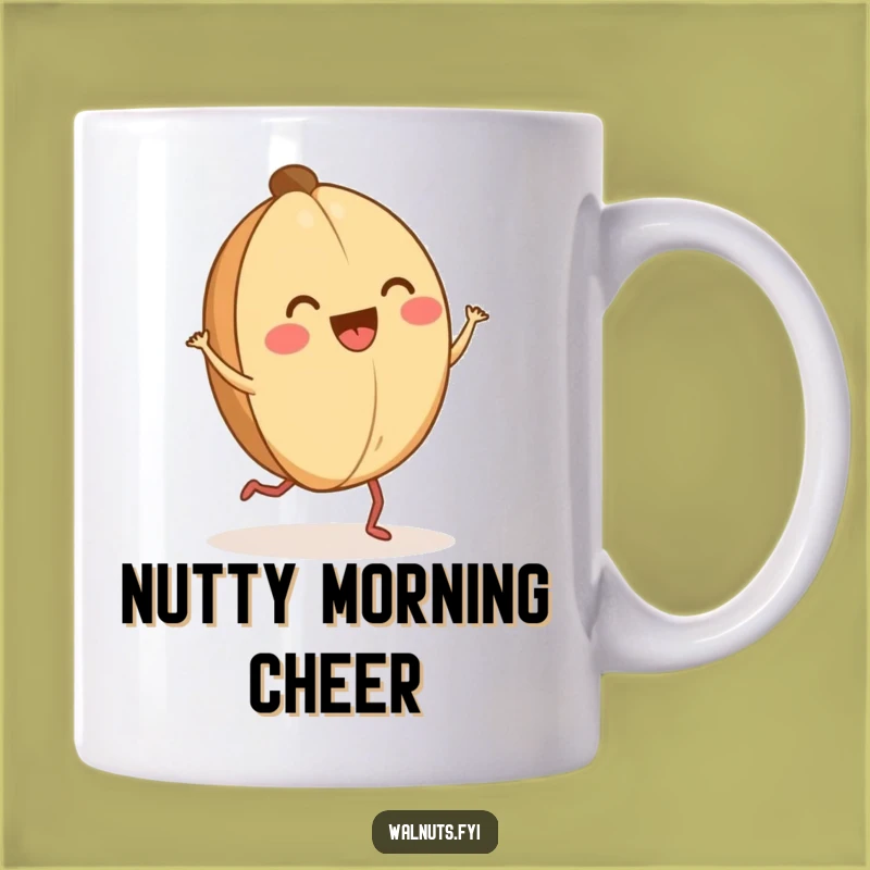 Funny Happy Walnut Jig Mug: Dance Your Way to Joy with This Humorous Gift