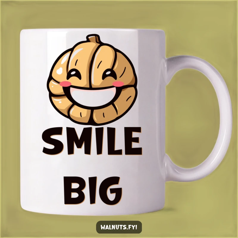 Funny Grinning Walnut Mug - A Delightful Gift for Happy People