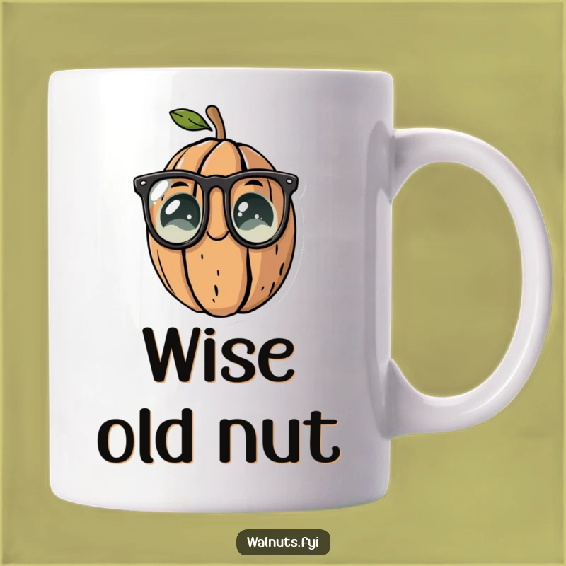 Funny Whimsical Walnut Glasses Mug: Intellectual Brews for Laughs!