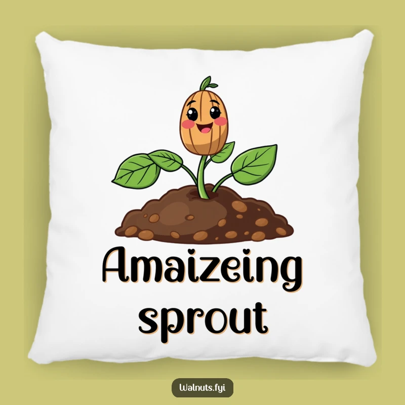 Funny Walnut Sprout Pillow: Comfy Comfort with a Touch of Humor