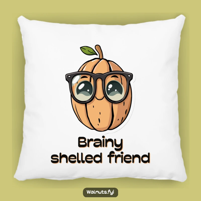 Funny Walnut Glasses Pillow: Rest Your Head with Intellectual Comfort!